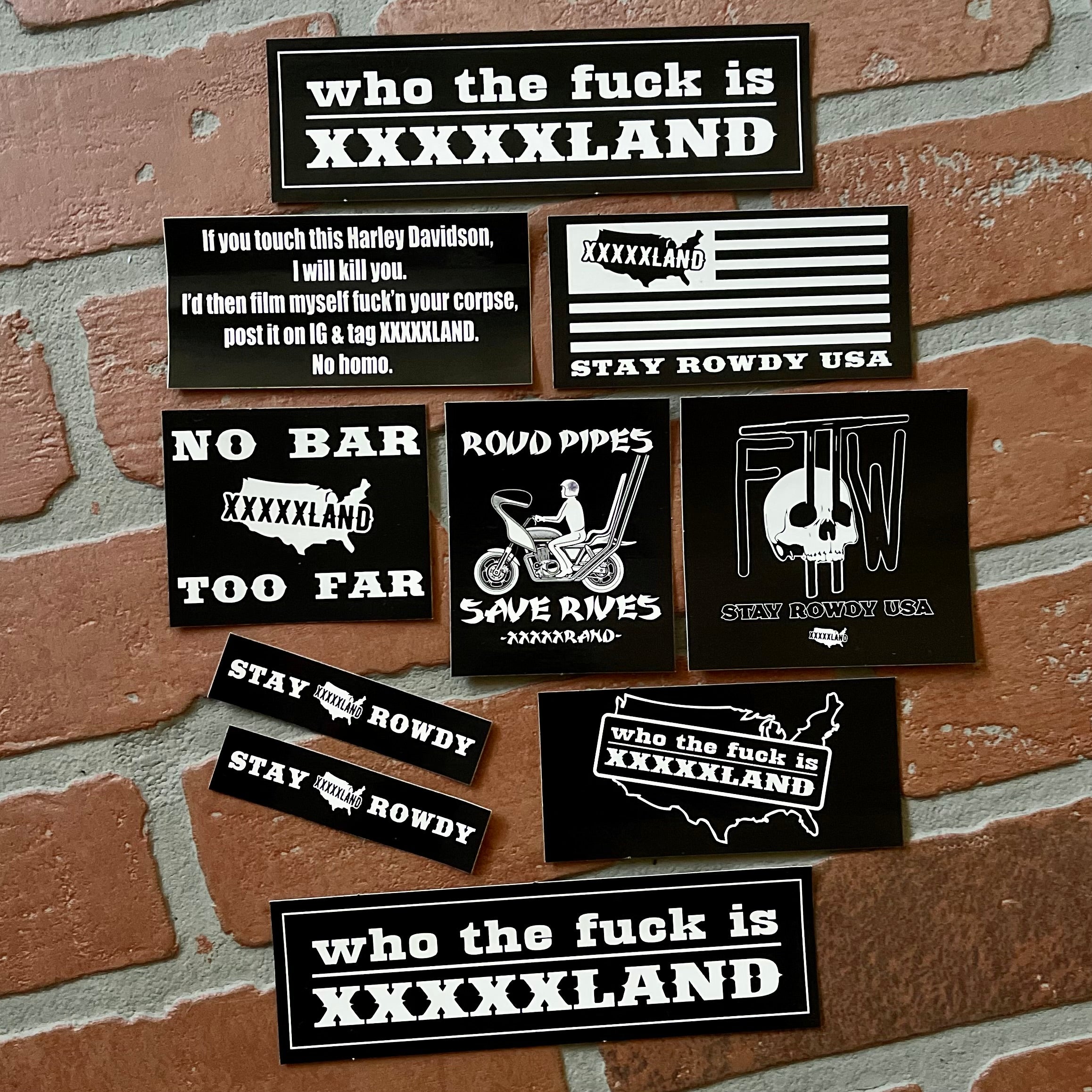 Rowdy Window Sticker FTW Sticker Pack – Stay Rowdy USA | XXXXXLAND