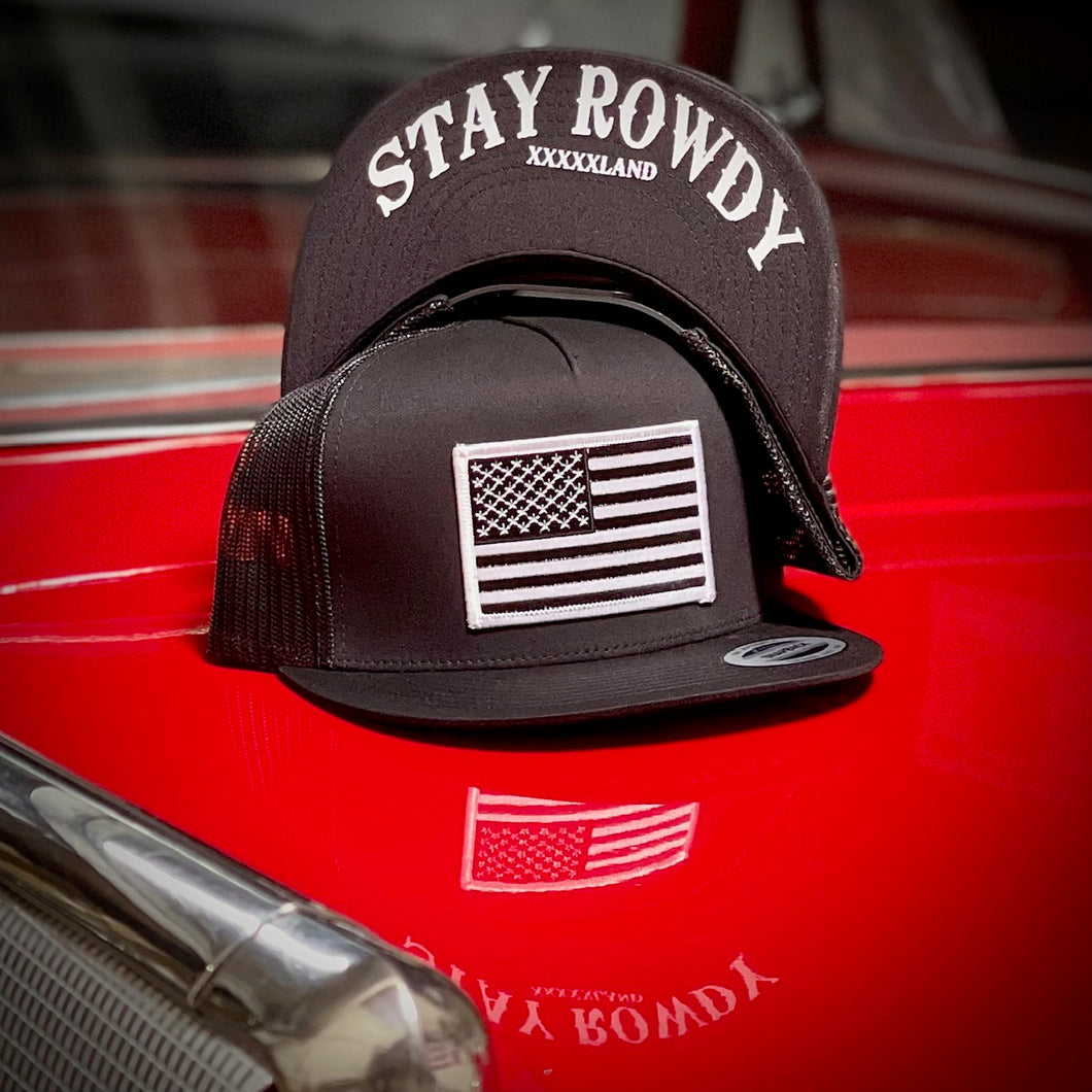 Old Glory Stealth Patch Hat Black